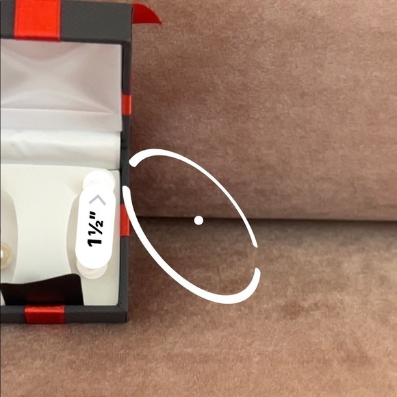 Nwt Rose gold drop‎ cz earrings with Pearl - Picture 3 of 3